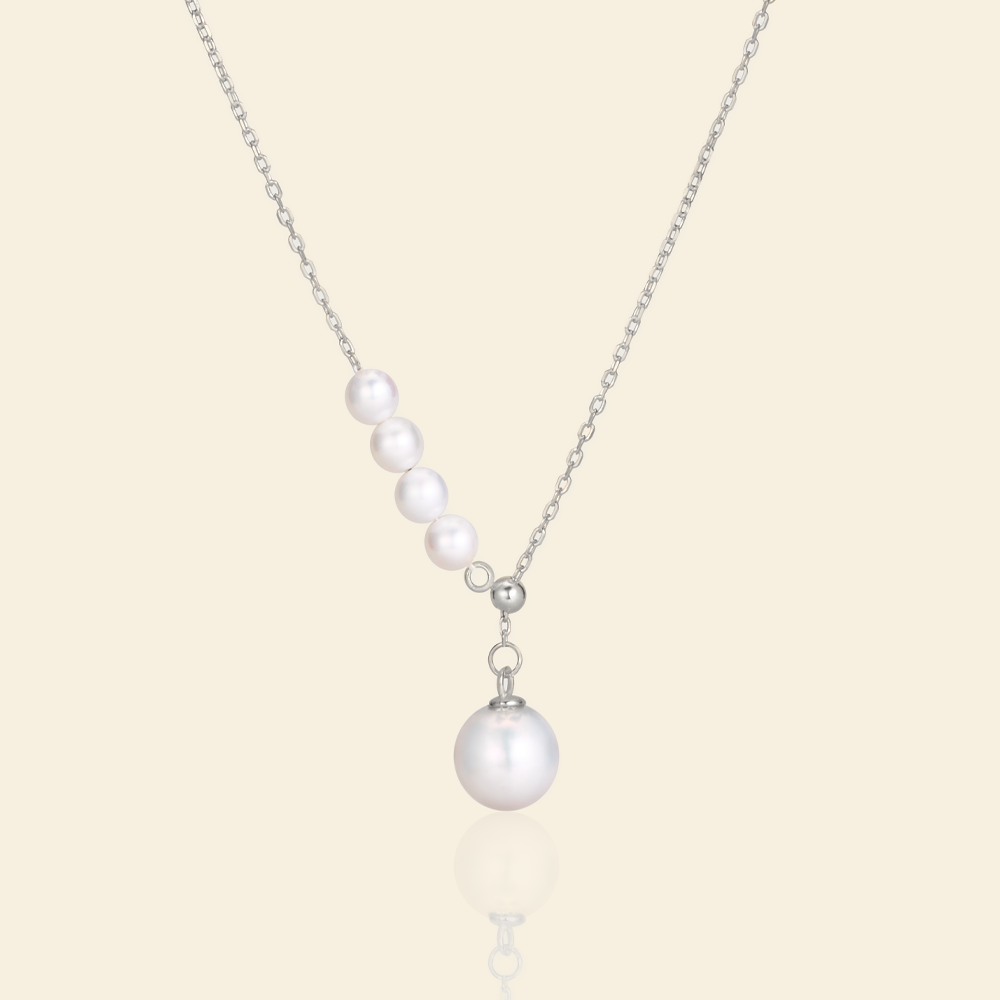 JESCOJES Luminous AAAA-Grade Pearls Pendant Necklace