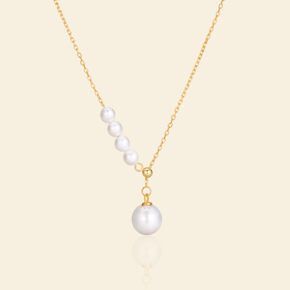 JESCOJES Luminous AAAA-Grade Pearls Pendant Necklace