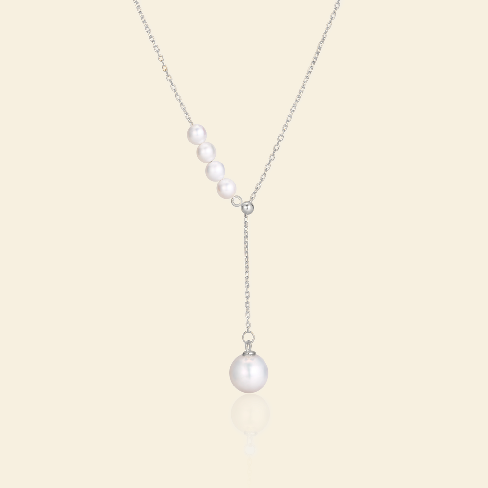 JESCOJES Luminous AAAA-Grade Pearls Pendant Necklace