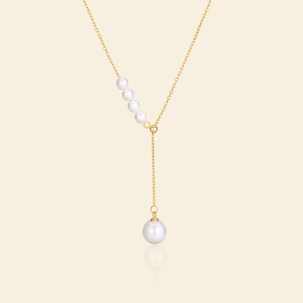 JESCOJES Luminous AAAA-Grade Pearls Pendant Necklace