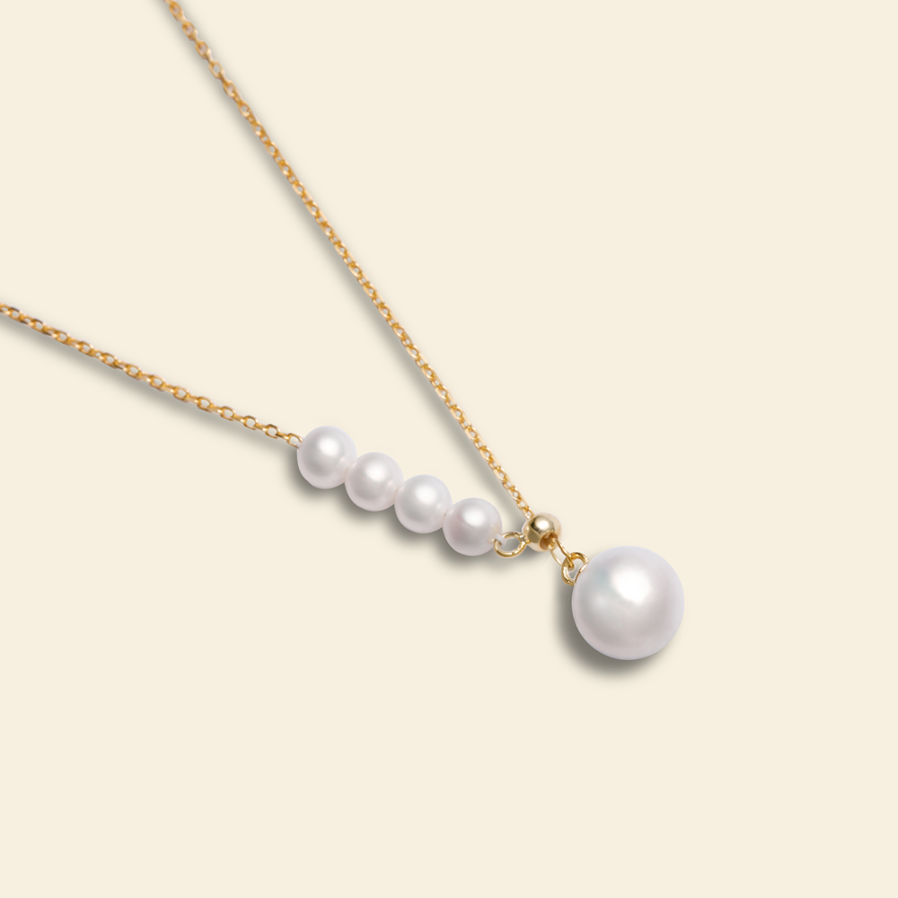 JESCOJES Luminous AAAA-Grade Pearls Pendant Necklace