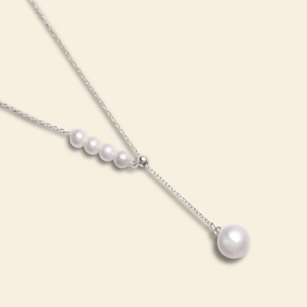 JESCOJES Luminous AAAA-Grade Pearls Pendant Necklace