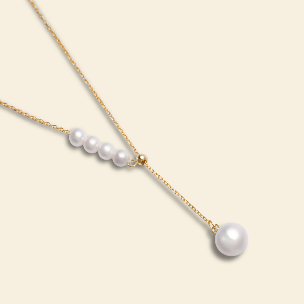 JESCOJES Luminous AAAA-Grade Pearls Pendant Necklace