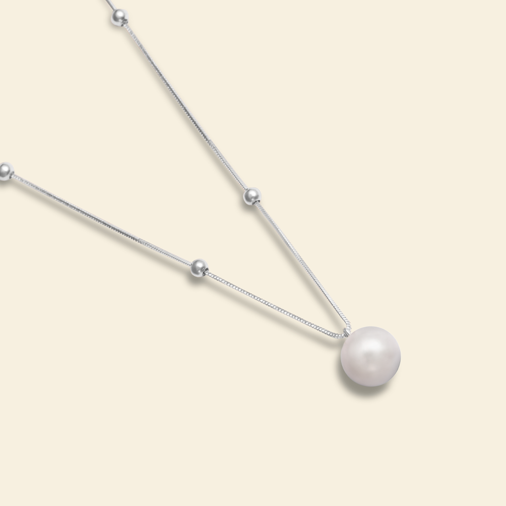 JESCOJES Elegant Beauty AAAA-Grade Pearl Pendant Necklace