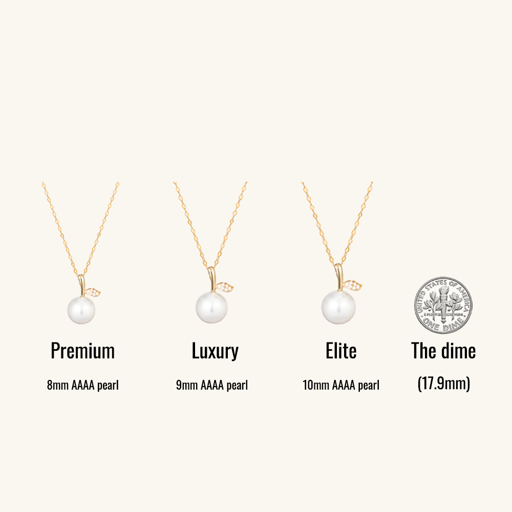 Vital Leaf Pearl Pendant Necklace