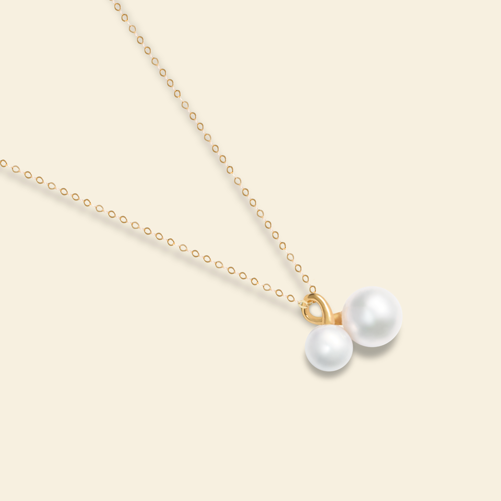 JESCOJES 18K Gold Harmony Pearls Pendant Necklace