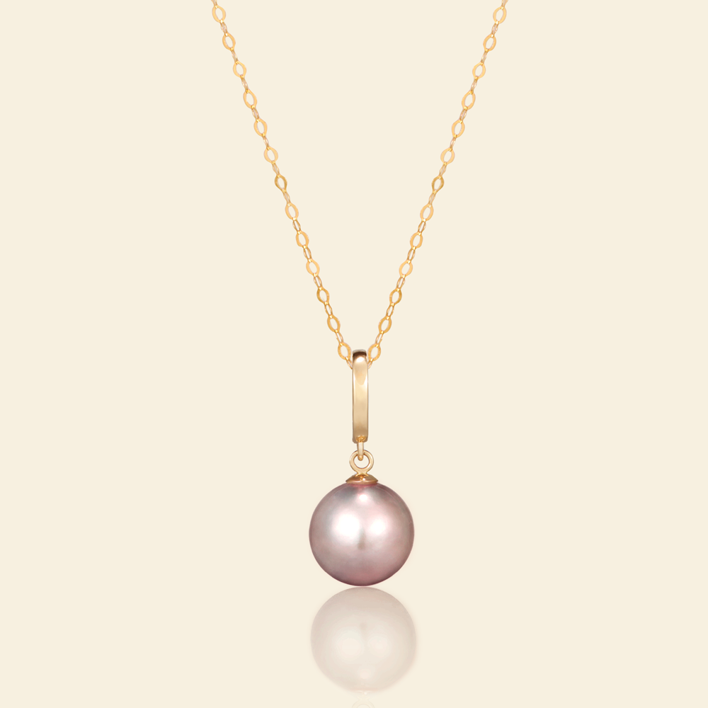 JESCOJES Elegant Pearl Pendant Necklace - Violet