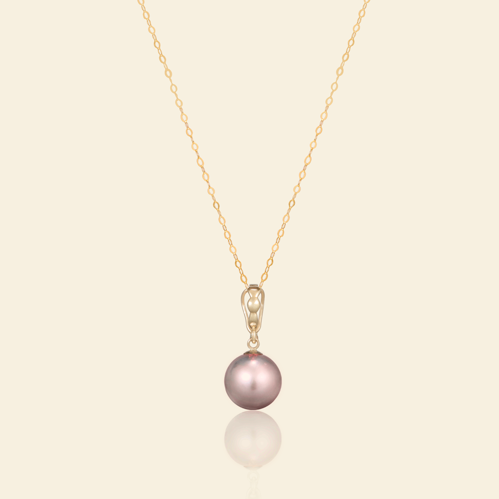 JESCOJES Noble Pearl Pendant Necklace - Violet