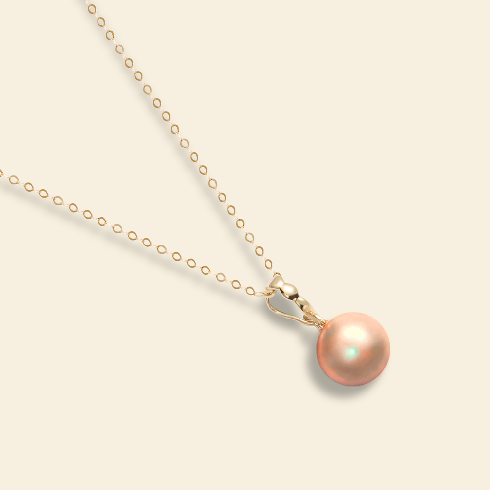 JESCOJES Noble Pearl Pendant Necklace - Orange