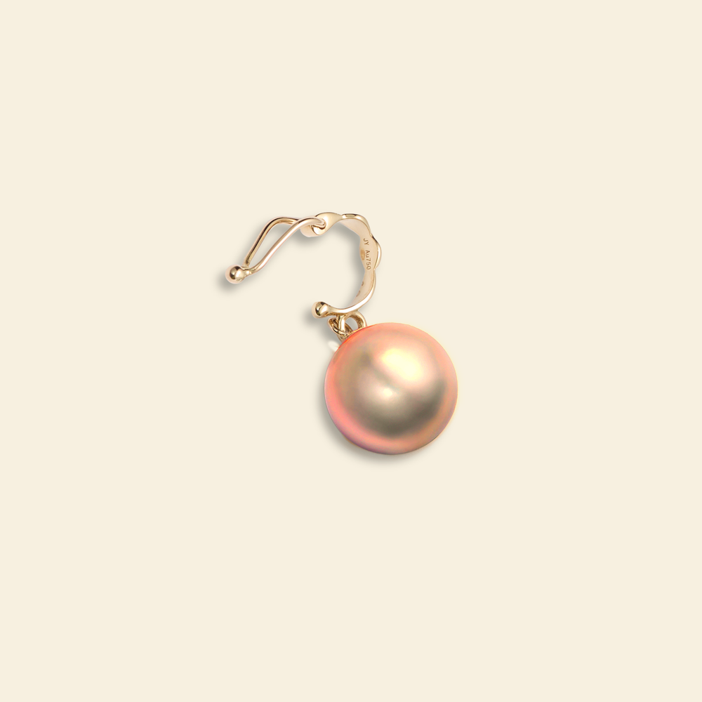 JESCOJES Noble Pearl Pendant Necklace - Orange