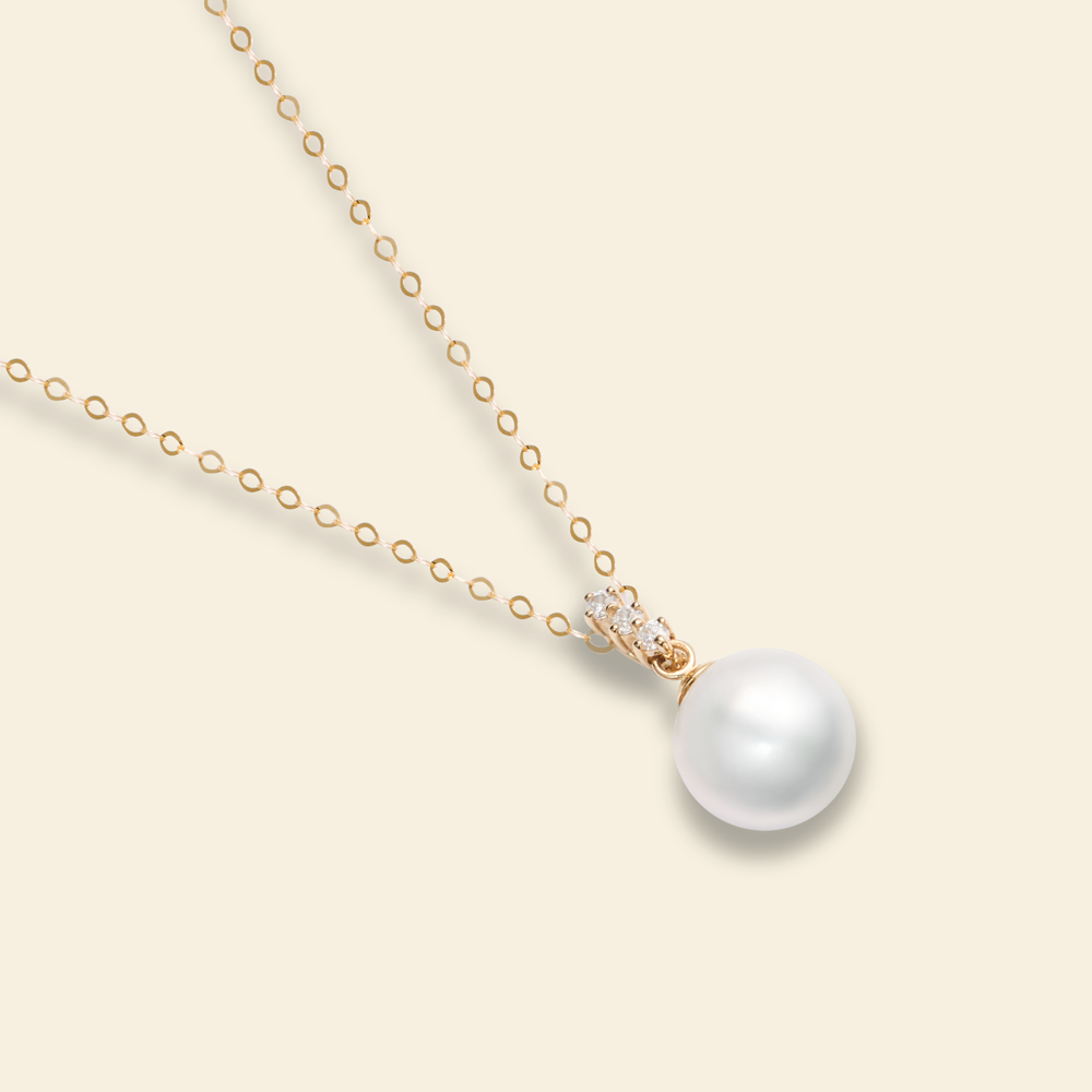 JESCOJES Sparkling Pearl Pendant Necklace