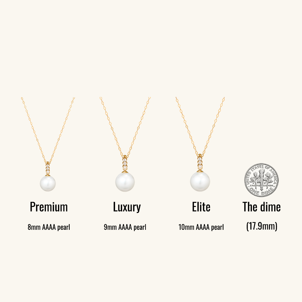 Sparkling Pearl Pendant Necklace