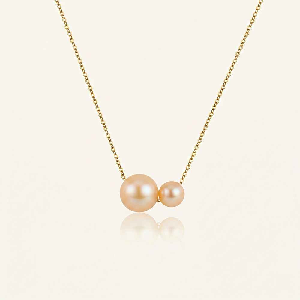 JESCOJES Charismatic AAAA Pearl Duo Pendant Necklace