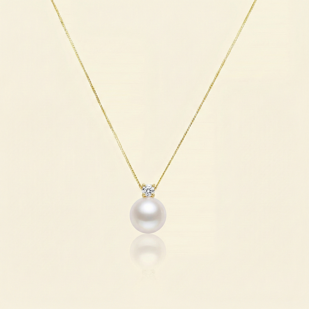 JESCOJES Noble AAAA Akoya Pearl Pendant Necklace