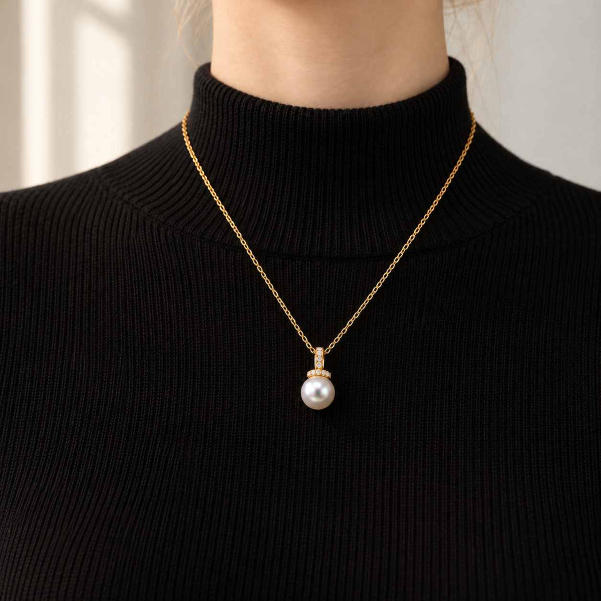 JESCOJES The Halo | Convertible Akoya Pearl Pendant Necklace