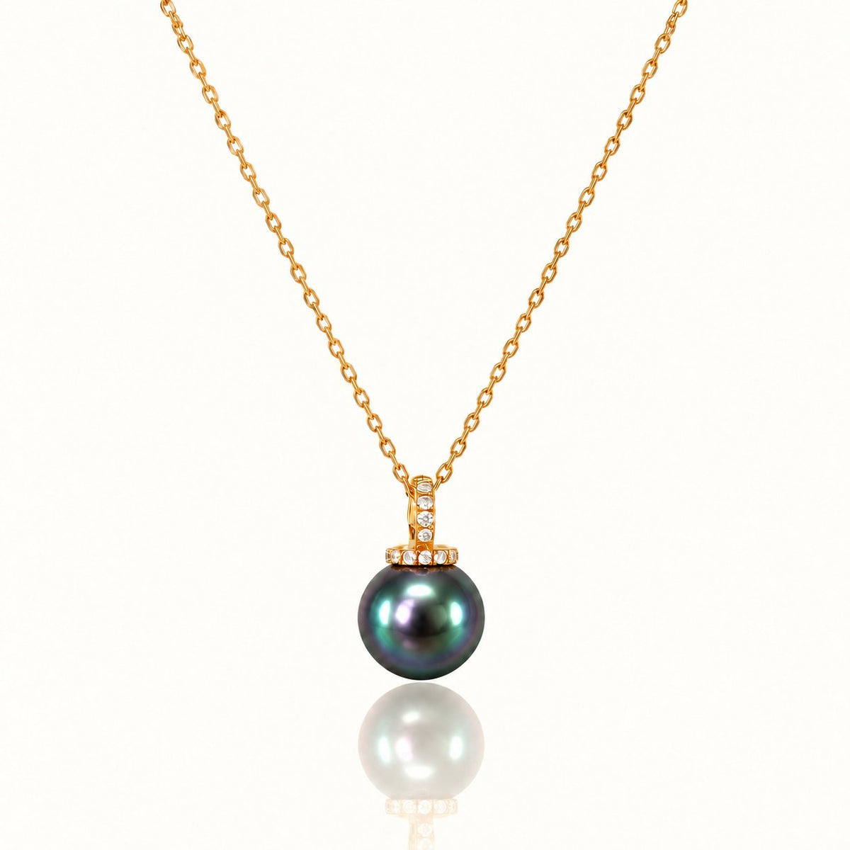 JESCOJES The Halo | Convertible Tahitian Pearl Pendant Necklace