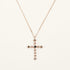 Rose Gold Diamond Cross Pendant Necklace - Firmness - JESCOJES