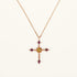 Rose Gold Diamond Cross Pendant Necklace - Elegance - JESCOJES