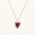 Noble Heart Rose Gold Ruby Pendant Necklace - JESCOJES
