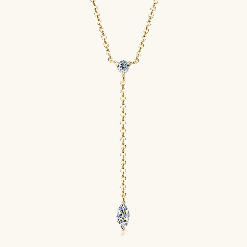 Charming Marquise Premium Moissanite Lariat Necklace - JESCOJES