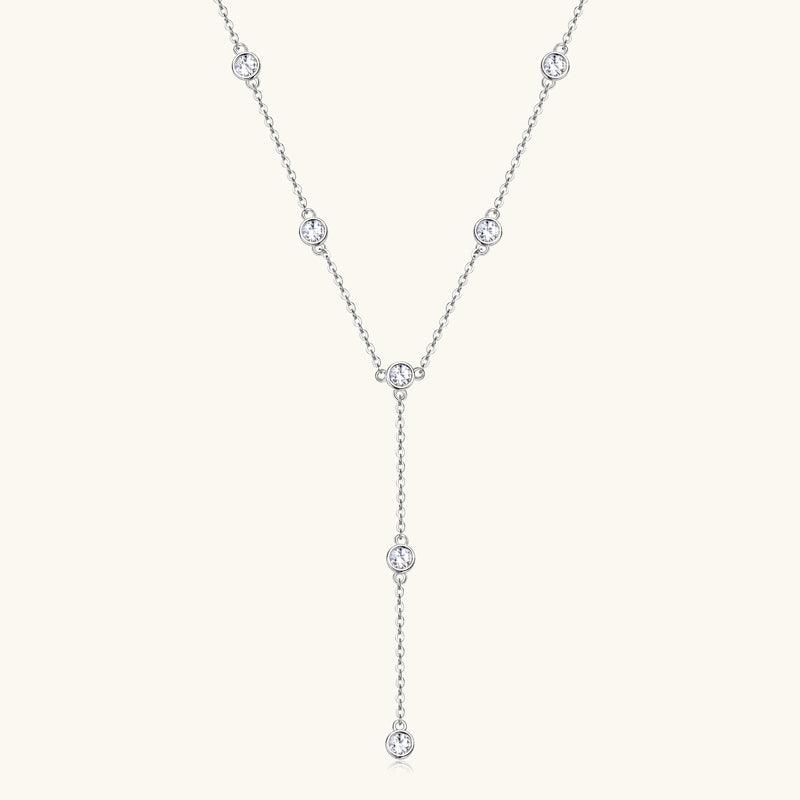 Grace Premium Moissanite Lariat Necklace - JESCOJES
