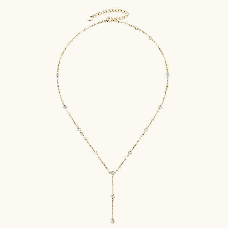Grace Premium Moissanite Lariat Necklace - JESCOJES