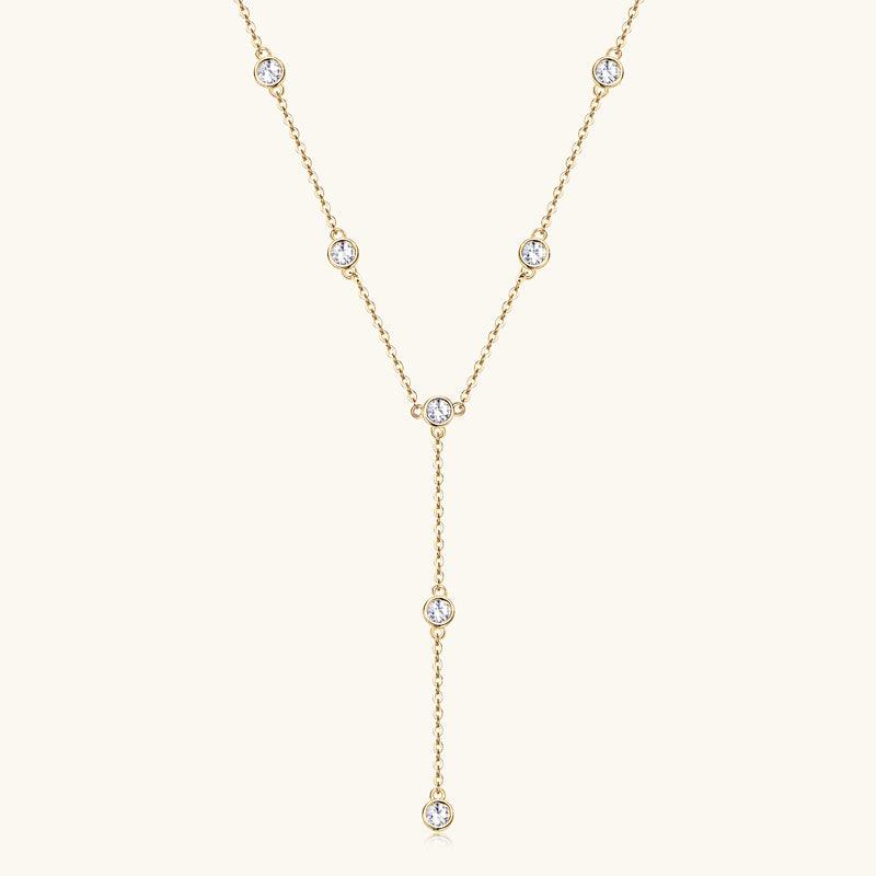 Grace Premium Moissanite Lariat Necklace - JESCOJES