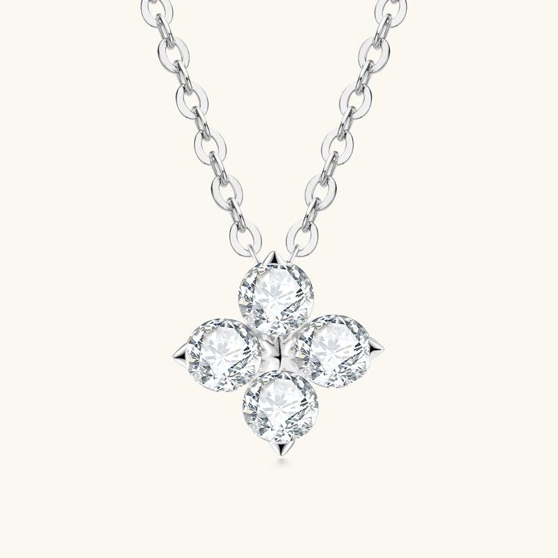 Lucky Four-leaf Clover Premium Moissanite Pendant Necklace - JESCOJES