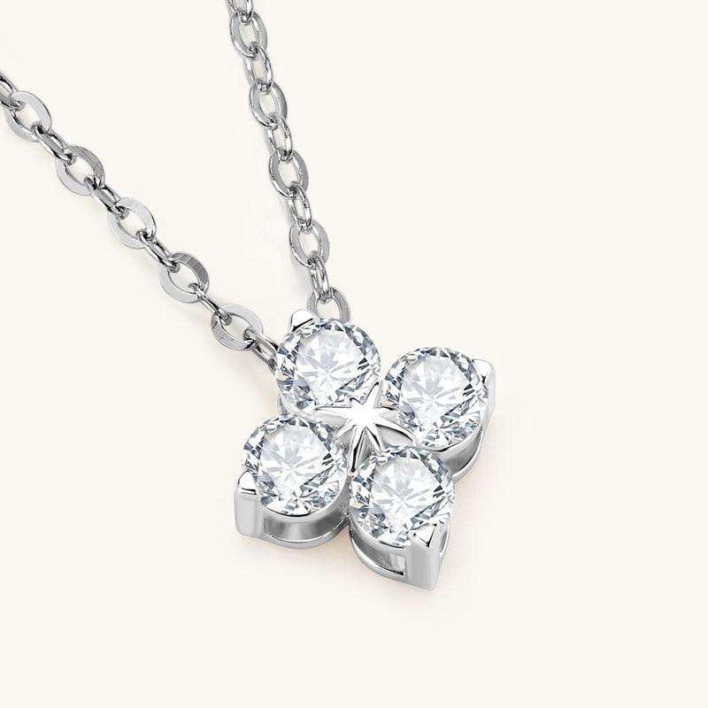 Lucky Four-leaf Clover Premium Moissanite Pendant Necklace - JESCOJES