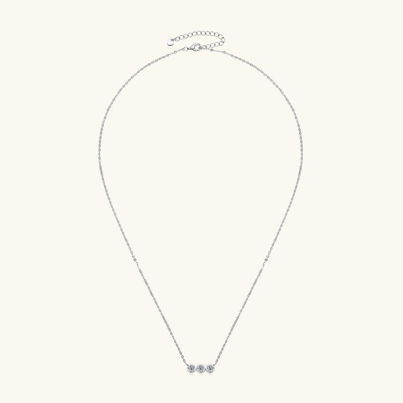 Triple Blessings Premium Moissanite Pendant Necklace - JESCOJES