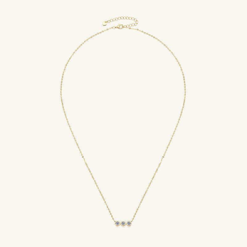 Triple Blessings Premium Moissanite Pendant Necklace - JESCOJES