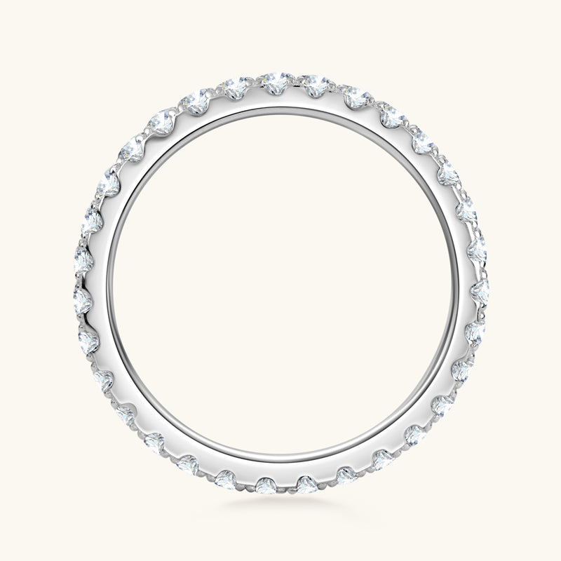 JESCOJES Charming Premium Moissanite Pavé Wedding Ring