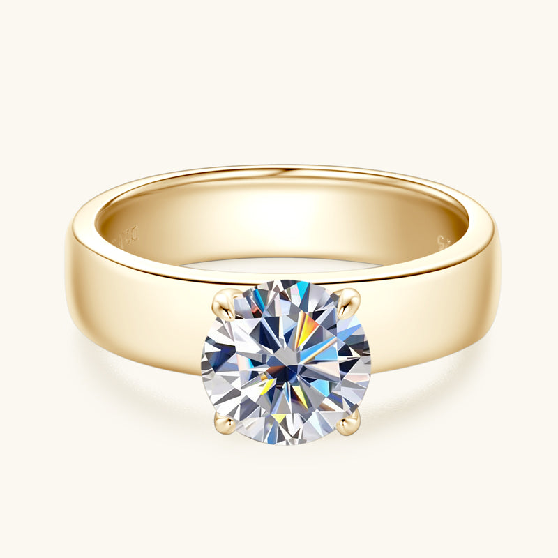 JESCOJES Pure Love Premium Moissanite Solitaire Engagement Ring