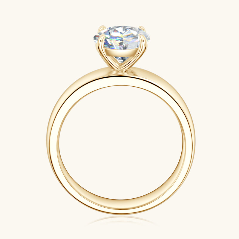 JESCOJES Pure Love Premium Moissanite Solitaire Engagement Ring