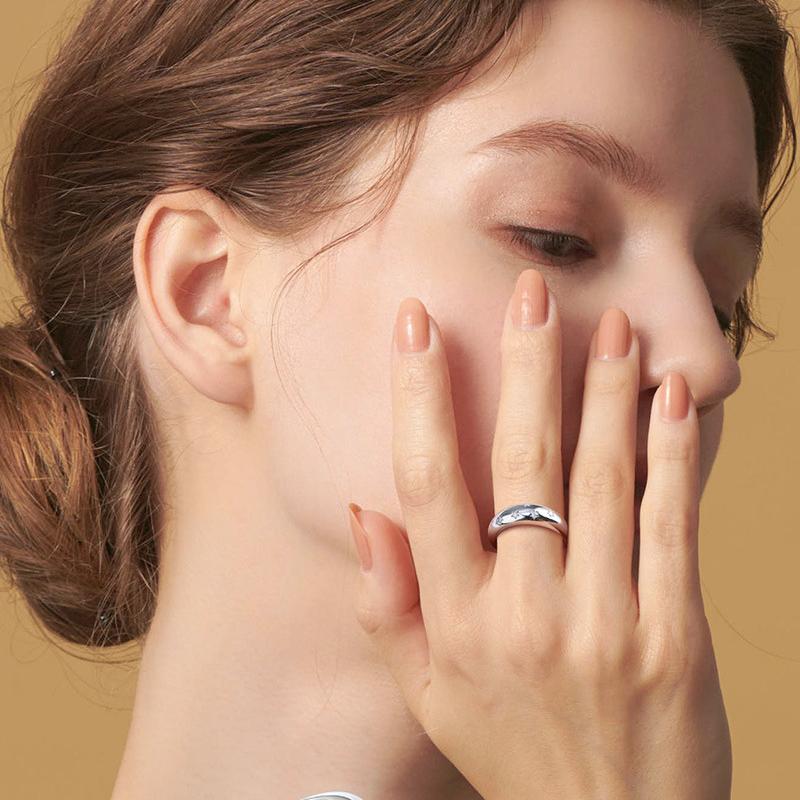 JESCOJES Starry Sky Premium Moissanite Wedding Ring