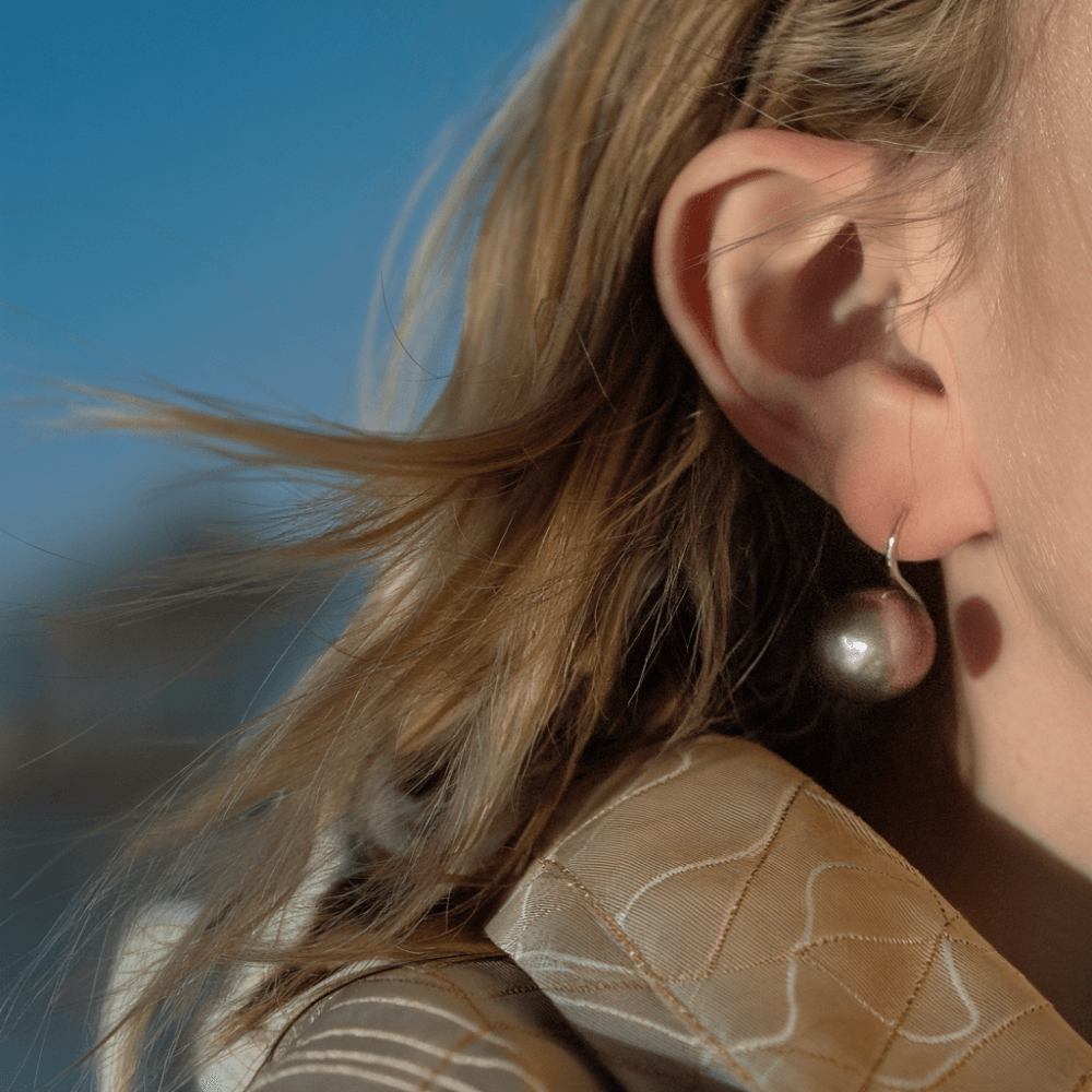 Purple Edison Pearl Drop Earrings - JESCOJES