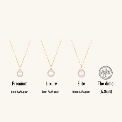 JESCOJES 18K Gold AAAA Pearl Radiance Pendant Necklace