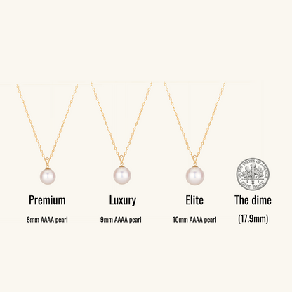 JESCOJES 18K Gold AAAA Pearl Vogue Pendant Necklace