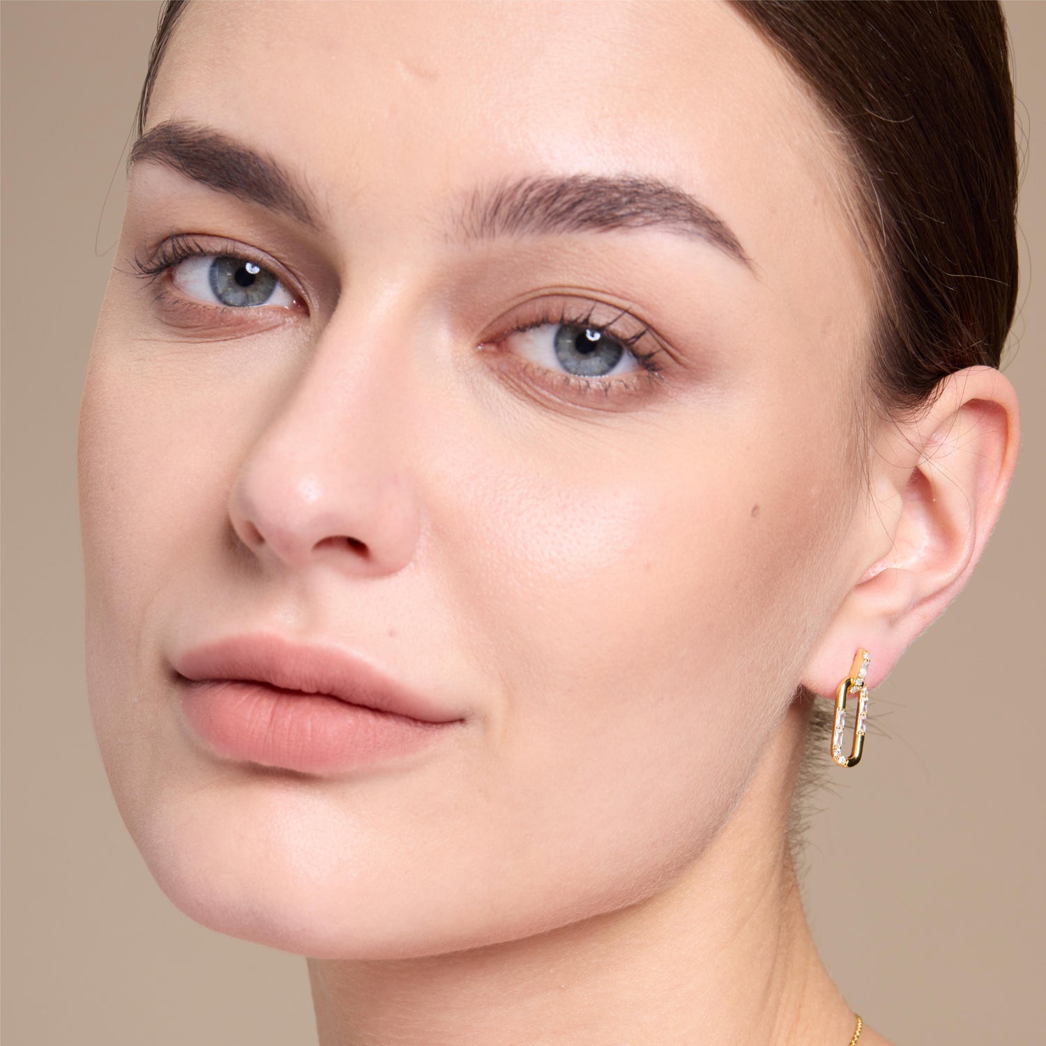 Golden Pin Drop Earrings - JESCOJES