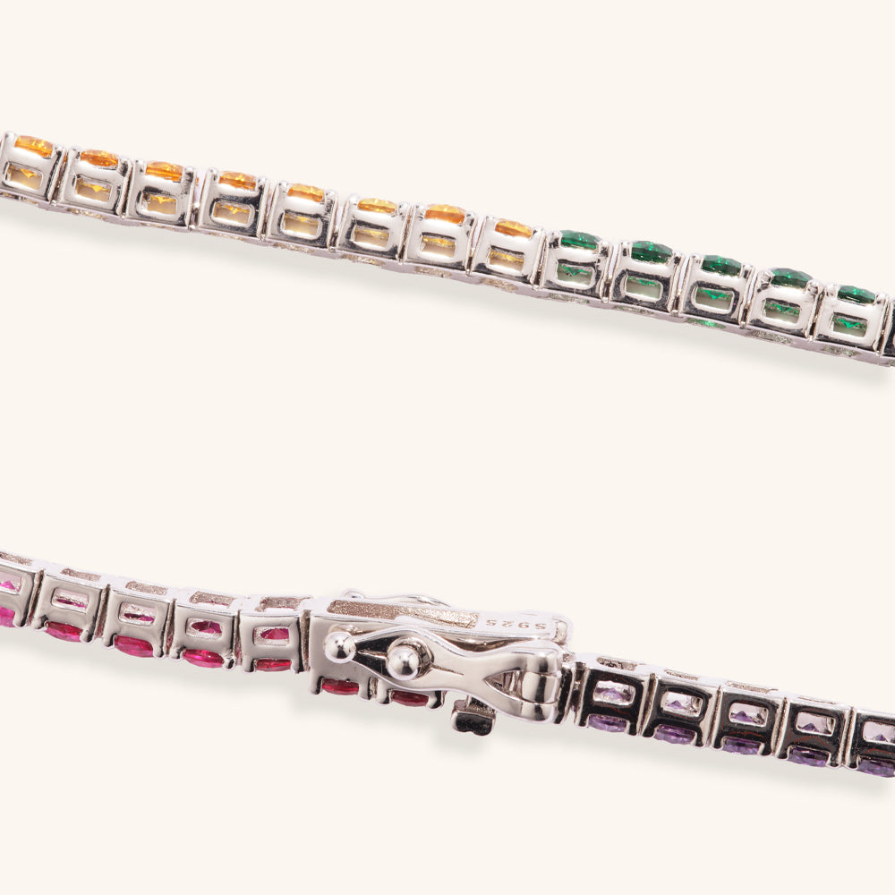 Elegance Rainbow Tennis Bracelet