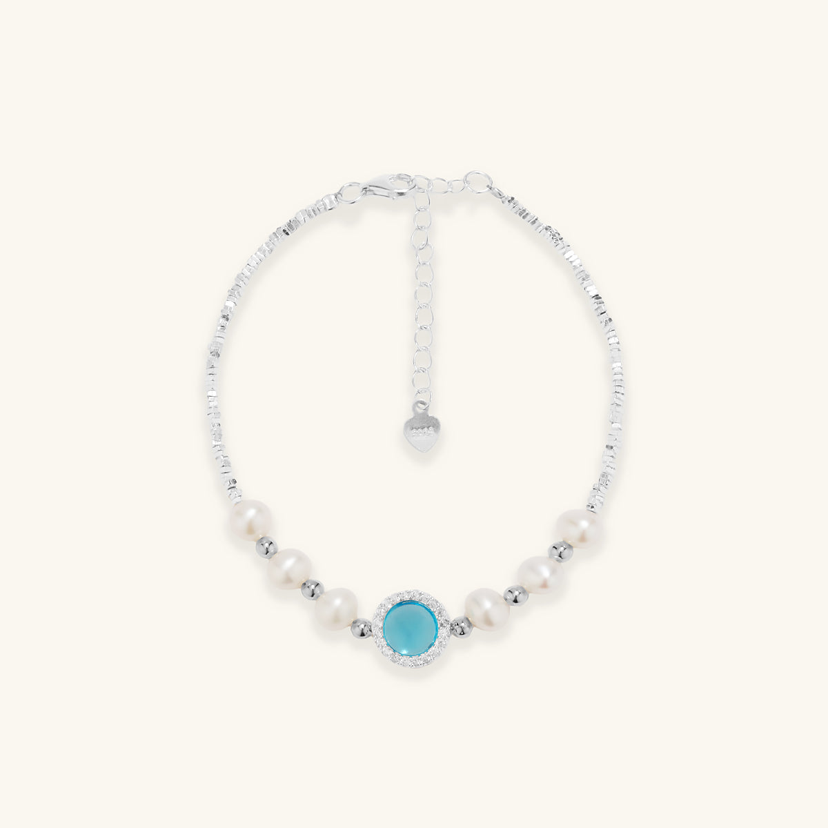 Aquamarine Pearl Bracelet