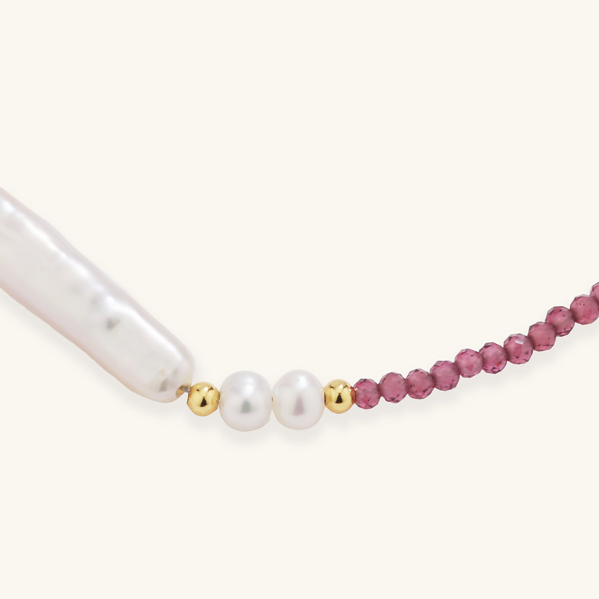 Garnet Baroque Pearl Bracelet