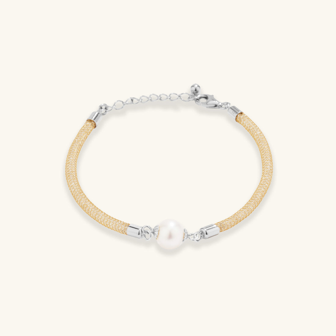 Charming Pearl Crystal Bracelet Off-White