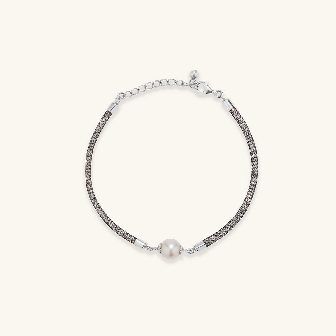 Charming Pearl Crystal Bracelet Black