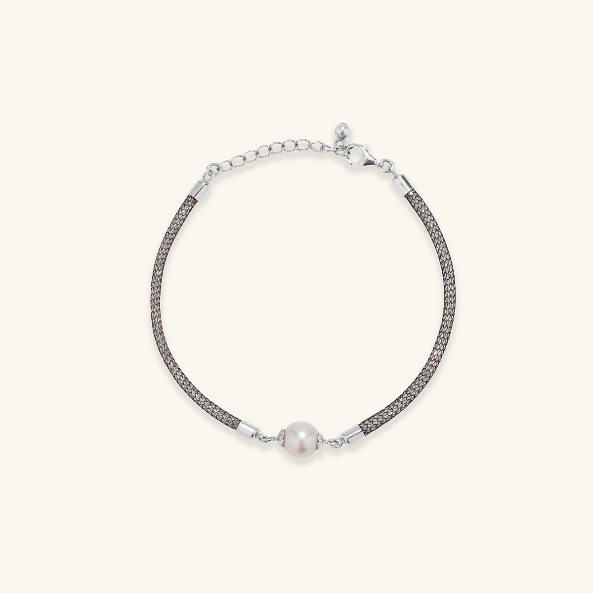 Charming Pearl Crystal Bracelet Black