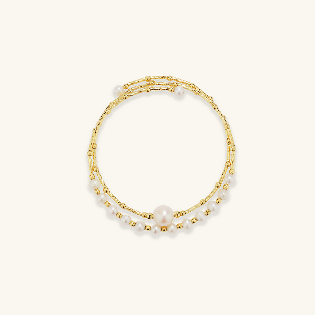 Double Layered Elastic Pearl Bracelet - JESCOJES