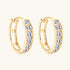 Brilliant Gold Pavé Hoop Earrings - JESCOJES