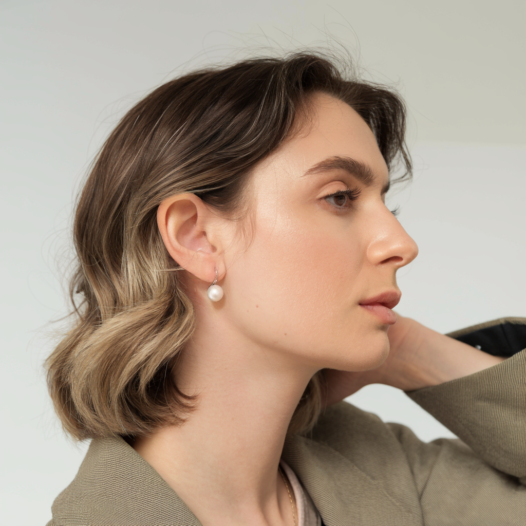 JESCOJES Charming Akoya Pearl Drop Earrings