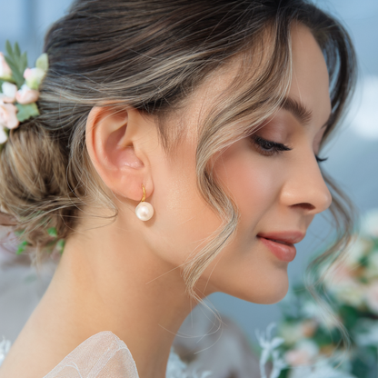 JESCOJES Charming Akoya Pearl Drop Earrings