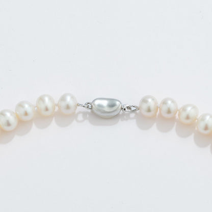 Charming Freshwater Pearl Strand Necklace 6-6.5mm 16&quot; - JESCOJES